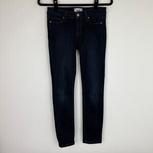 Paige Womens Skyline Five-Pocket Styling Rayon Blend Dark Wash Skinny Jeans 25